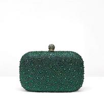 Rubino kalnų krištolo piniginė Mini prabangi moteriška dėžutė Vakarinė rankinė Elegantiška formali vakarėlio mada Blizganti rankinė Crystal Clutch black