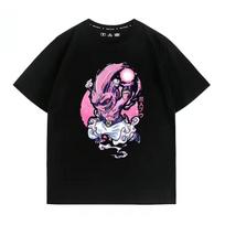 Dragon Ball Majin Buu Anime Printed T shirt Men's and Women's T shirt Men's Top Sports T shirt 2026 Summer New Tee 110 pink