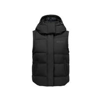 Skechers Basic Sports Series Hooded Waterproof Warm Solid Color Down Vest Women vest P425W086-0018 S black