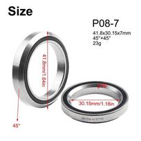 Bike Headset Bearings 38/39/41/44/49/52mm MTB-Road Bicycle1.5 1 1/8inch 45/36 Angle Repair Steel Parts Bearing Bike Accessories P08-7 white