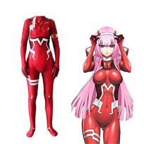 Vibrant Red Darling In The Franxx Zero Two 02 Cosplay Costume With Perfect Stitches And Fit 3XL red