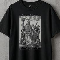Hermes Trismegistus Shirt | Mercurius Trismegistus Engraving | Hermetic Philosophy Tee | Corpus Hermeticum | Alchemy Unisex Tshirt 100 gray