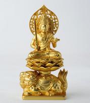 Budos statula Manjusri Bodhisatva 15cm Budistinė Hideun Makita Originalus modelis Zodiako metais globėjas pagrindinis atvaizdas Zodiako Takaoka auksas
