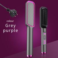 Electric Hot Comb Multifunctional Straight Hair Straightener Comb Negative Ion Anti-Scalding Styling Tool Straightening Brush Pink EU white