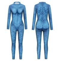 Filmo „Avataras“ Cosplay Kostiumas Teminis 3D Skaitmeninės Spaudos Kombinezonas Vyrams ir Moterims 3D Skaitmeninės Spaudos Kombinezonas Helovinas Zentai M blue