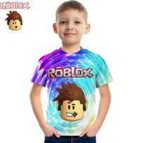 Vasarinis vaikiškas Roblox žaidimo spaudinio marškinėlis Berniukų drabužiai Mergaičių Anime 140 blue