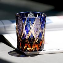 Edo Kiriko rankų darbo krištolinis viskio stiklinaičių rinkinys - Elegantiškas alkoholinių gėrimų dovanų rinkinys Set of Handcrafted Whiskey Glasses