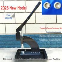Custom Tarpaulin Punching Machine for Door Curtains & Sunshade Nets 20mm Tarpaulin Press Buckle Machine gray