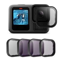 AuyKoo GoPro Hero 13 Black CPL ND Filtrai Poliarizuojantis Neutralaus Tankio Objektyvas Kameros Apsauga Aliuminio Aukštas ir Optinis GoPro Aksesuarai (4-Paketas) - black