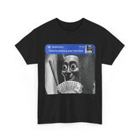 Italian Brainrot Tung Tung Tung Sahur There is Motion at Your Front Door Shirt XXXXL black