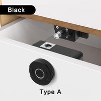 Keyless Electric Fingerprint Cabinet Drawer Lock Type A Black