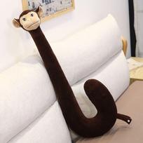 Multifunctional Funny Animal Plush Neck Pillow Phone Holder U-Shaped Lazy Bracket Hands-Free Stand for Watching TV Travel Use 82cm white