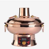 Sustiprinta purpurinio vario elektrinė karšto puodo viryklė su skaitmeniniu ekranu Shabu-Shabu ir Yuan Yang (Dviem skoniais) Maisto gaminimas 32cm thickened pure purple copper