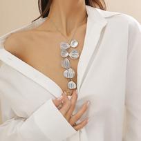Ginkgo biloba leaf fringed necklace, earrings, sweet and cool design, versatile temperament jewelry supply factory beige