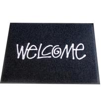 Welcome Mat PVC Rubber Backing letter Floor Mat Carpet Trendy House Door Mat Entry Doormat 60x80 cm 90cmx60cm black