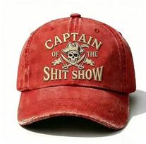Source washed old baseball cap pirate skull slogan embroidery outdoor leisure sunshade cap spot Adjustable raudona