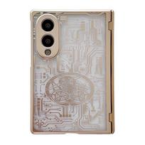 For Samsung Galaxy Z Fold 8 5G Case Electroplating With Screen Glass Cases For ZFold 8 Fold8 Hinge Protection Cover Galaxy Z Fold 8