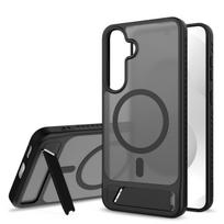 For Samsung S25fe Embedded Magnetic Wireless Charging Bracket Phone Case S24ultra Minimalist Protective Case SAM S25 FE tailless magnet gray