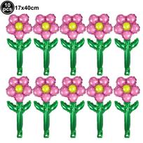 10-50 vnt./pakuotė Spalvingi mini gėlių folijos balionai Rankiniai gėlių balionai Valentino dienai Motinos gimtadienio vakarėlio dekoravimui 20pcs