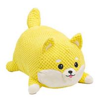 Plush Corgi Dog Toy Squeaky Soft Chew Toy Interactive Stuffed Animal Puppy Teething Toy for Small to Large Dogs Boredom Anxiety Relief geltona