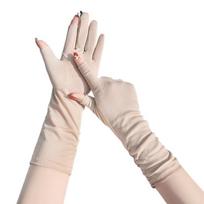 Anti-UV Sun Protection Riding Gloves Thin Summer Driving Mittens Women Sunscreen Gloves  Ladies white