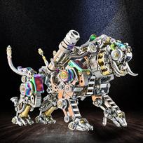 3D Metal Three-Dimensional Mechanical Cattle Spider Model Puzzle DIY Assemble Building Blocks Toys  for Adult Children Gift black