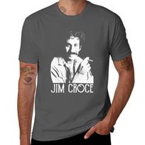 Classic Jim Croce White Stencil Tshirt Unisexs Graphic T Shirts Anime T Shirts Oversize Cotton T Shirts High Quality Tshirt 3XL black
