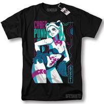 Cyberpunk Edgerunners 2077 Shirt Anime Lucy Rebecca David Cosplay Gamer T-Shirt Unisex T-Shirt L blue