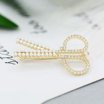 „Blucome Fashion“ mažos žirklės formos segės „Crystal Pearl Corsage“ kostiumas Šalikas Kepurių segtukai Moteriški Vaikai Drabužiai Aksesuarai Dovanos auksas