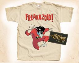 SALE Freakazoid V1 T-Shirt Vintage Natural color Men's T-Shirt DTG Digital Print SIZES M 4XL black