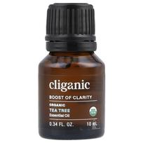 Cliganic, Boost of Clarity™, ekologiškas arbatmedžio eterinis aliejus, 0,34 fl uncijos (10 ml)