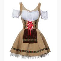 Halloween new real beer girl dress bar maid dress plus size beer suit 3XL black