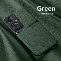 Prabangus odinis telefono dėklas su magnetiniu laikikliu OPPO Reno 11F 5G 6,7  telefonui, silikoninis smūgiams atsparus galinis dangtelis OPPO Reno11 F 11F 5g telefonui For Reno 11 F 5G