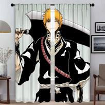 BleachS Kitchen Curtains for Living Room Curtain Partition Anti-mosquito Curtains 2 Pieces Halloween Decoration Shades Blackout W50xH70cmx2pcs-CL white