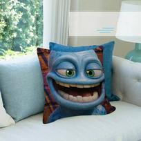 C-Crazy Frog Dj Ding D-Ding Pagalvė Pagalvėlė Dovana Namų Biuro Dekoras Miegamojo Sofa Automobilio Pagalvėlės Užvalkalas Dėklas 45X45 Short plush 50*50(CM)-1Pcs