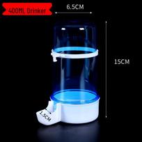 Large Capacity Dual-Use Parrot Waterer & Feeder - Anti-Spill, Anti-Splash, External Hanging Design blue