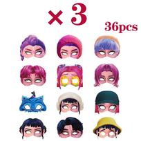 s 12pcs Kpop Demon Hunters Mask Birth Date Celebration Cosplay Celebration Pography Props Decorations Girls Boys Spooky Holiday Celebration Gifts A pink
