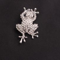 Frog Brooch Pin Fashion Animal Alloy Decorative Jewelry For Women Men Style U gray