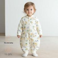 Naujagimio miegmaišis su atskirtomis kojomis: Susiūta, užtrauktuku užsegama, apsauganti nuo kojų smūgių pledė namams 90 (15 months-2 years, 21-24 lbs) beige