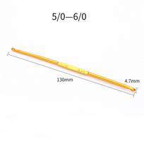 Handicraft Gold Double End Crochet Hooks Aluminum Multisize Knitting Needles Crocheting Hooks Knitting yellow