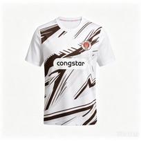 2026 Naujas FC St. Pauli 26-27 Namų ir išvykos marškinėliai, Unisex, Kvėpuojantys, Greitai džiūstantys trumpomis rankovėmis T-shirtai, Šeimos derinimas L