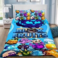 Blox Fruits Duvet Cover Pillowcase Bedding Set  Adult Boy Girl Bedroom Decoration Children Gift Single Double Size baby size 100x140cm blue