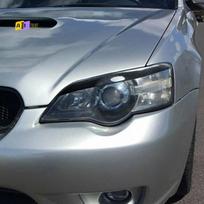 A03E-Headlight Eyelid Eyebrow Headlight Lens Cover Trim Carbon Fiber For Subaru Legacy 2004-2008 Accessories Carbon fiber black