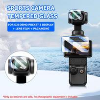 Suitable for DJI Action Camera Osmo Pocket3 Screen Protector Film Lens Display Tempered Film black