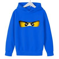 Super Šaunus Animacinis Ninjago Spaudinys Vaikų Džemperis Su Gobtuvu Ruduo ir Žiema Lauko Laisvalaikio Sportas Gatvės Berniukų Džemperis 150cm mėlyna