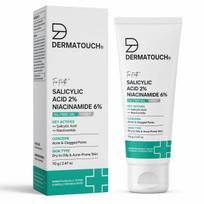 DERMATOUCH Salicylic Acid 2% Niacinamide 6% Anti-Acne Oil-Free Gel For Active Acne, Oil Balancing, Pore Tightening | 70g white