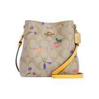 Coach Town 16 Dreamy Veggie Print Detachable Shoulder Strap Crossbody Bag Mini Women crossbody bag Khaki C8255-IMTVE Basic Set (Bag+Dust Bag) beige