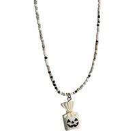 Creative Halloween Pendant Necklace Statement Choker Jewelry Clavicle Chain gray
