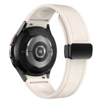 Genuine Leather+silicone Strap for Samsung Galaxy Watch 7 6 5 4 44mm 40mm 20mm Bracelet Galaxy Watch 6 4 Classic 47mm 46mm 43mm Galaxy Watch 5 Pro gray