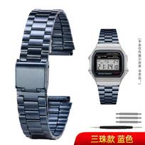 Skirta Casio nerūdijančio plieno laikrodžio apyrankė A158 A159 A168 A158W f91w LA-680 AEQ-110 f91w maža auksinė laikrodžio apyrankė 18mm Apyrankė 18mm black